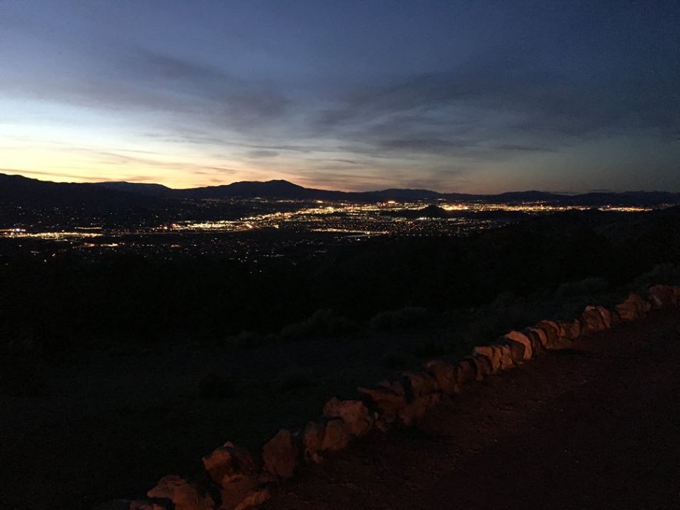 Reno, at night, from near the top of Geiger Grade.